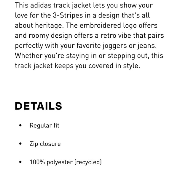 Adidas Teal and White Colorblock Track Jacket NWOT - Picture 11 of 11